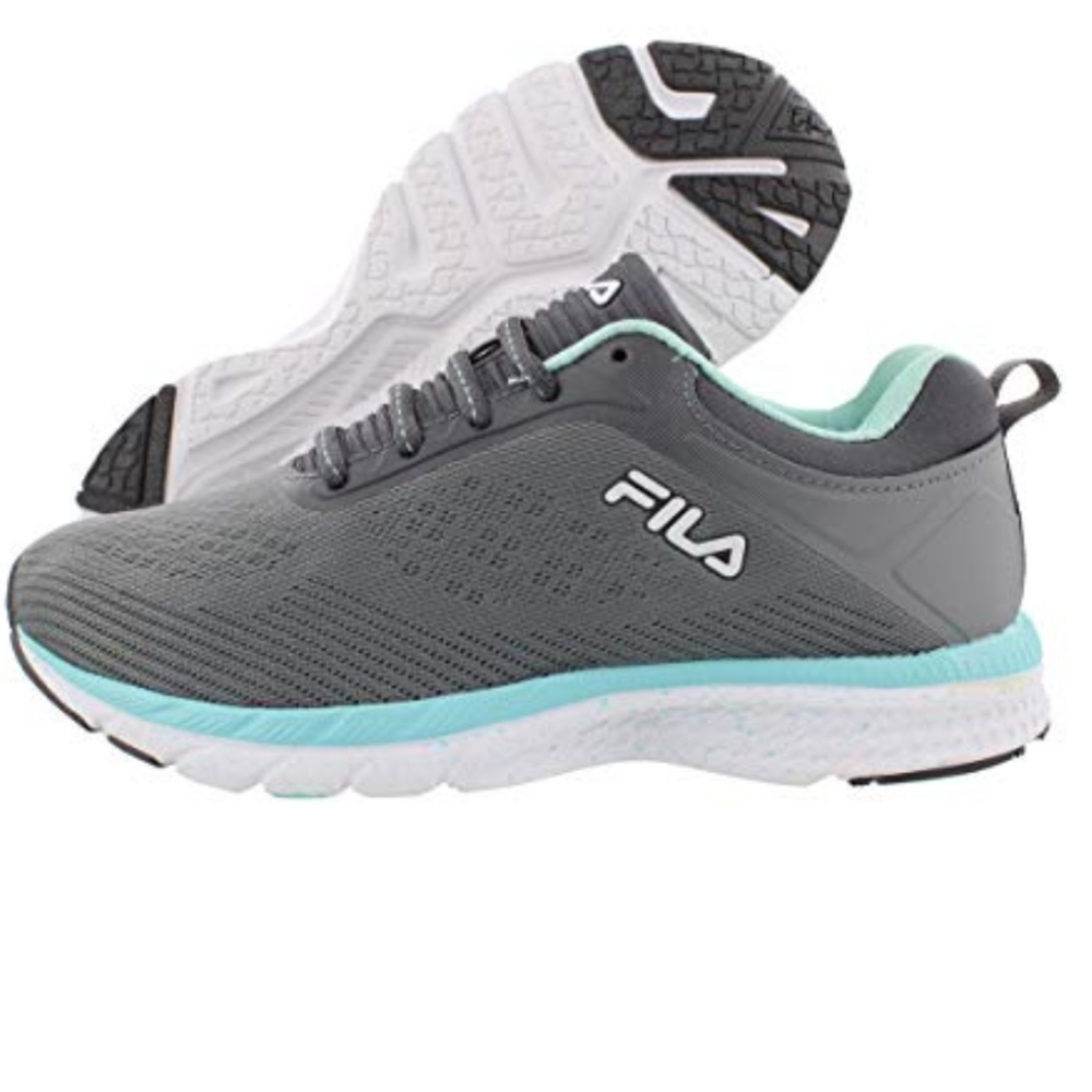 Fila Memory Lightweight Outreach Memory Foam Running Shoes 7.5 Grey Teal Mint
